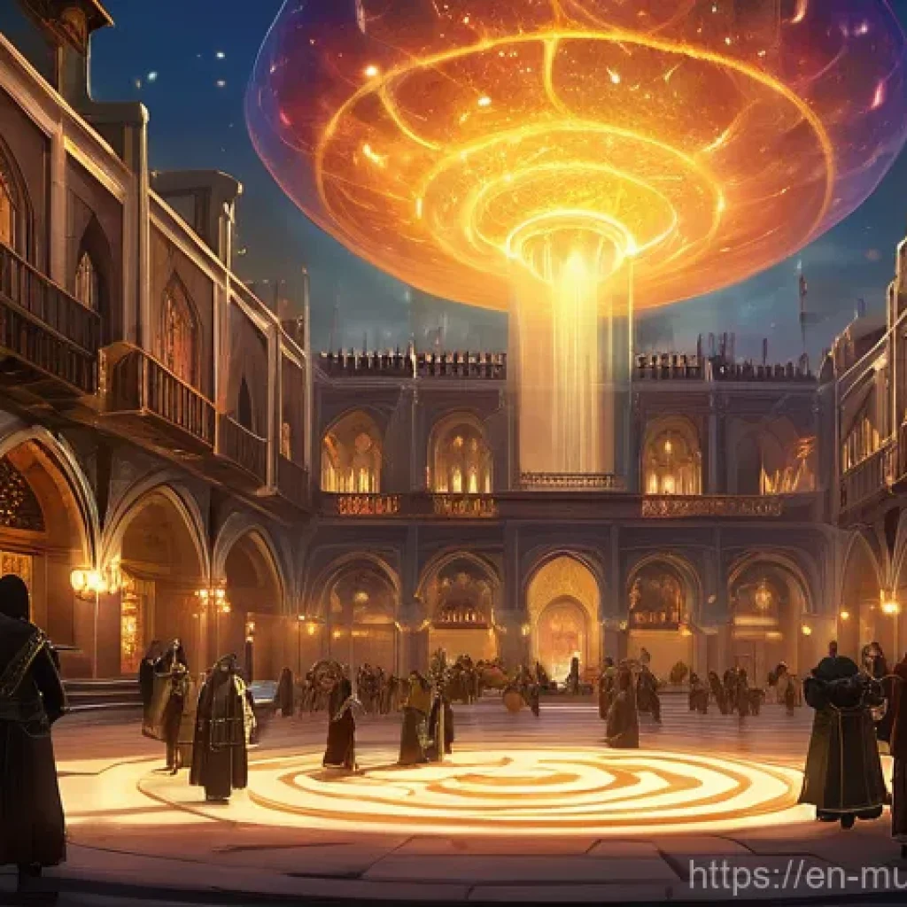 뮤 모나크 서버 이전 방법 - **Prompt 1: The Grand Server Consolidation**
    "A grand, epic-scale panoramic view of a bustling f...