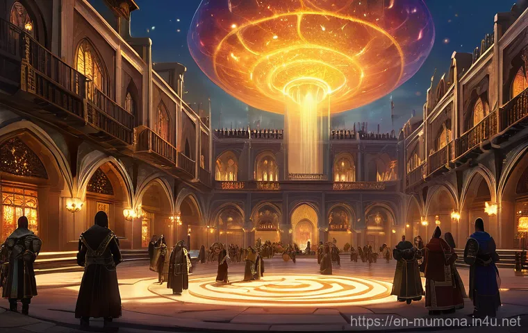 뮤 모나크 서버 이전 방법 - **Prompt 1: The Grand Server Consolidation**
    "A grand, epic-scale panoramic view of a bustling f...