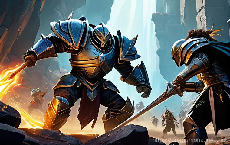 뮤 모나크 보스 타임 공략 - **"Epic World Boss Showdown"**
    A dynamic, action-packed scene depicting a diverse group of 8-10 ...