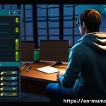 뮤 모나크 이벤트 참여 가이드 - **"Daily Grind Mastery"**
    A focused young adult gamer, gender-neutral, wearing comfortable but s...