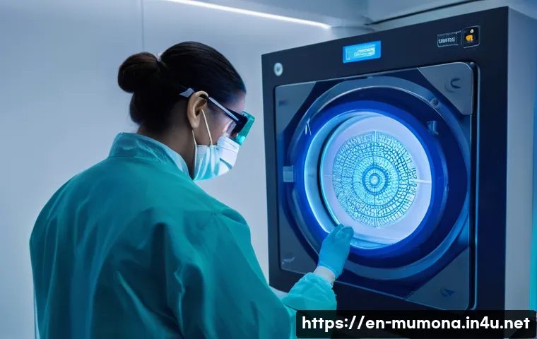 뮤 모나크 보석 합성법 - A high-tech gem synthesis laboratory showcasing a scientist carefully controlling a hydrothermal aut...