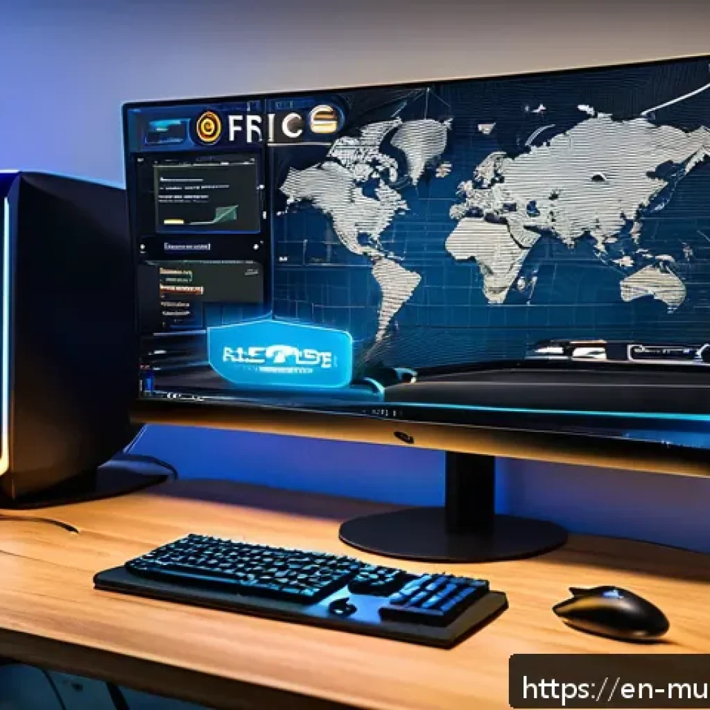 뮤 모나크 접속 방법 - A modern home office setup showcasing a person optimizing their internet connection for gaming. The ...