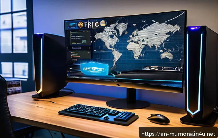 뮤 모나크 접속 방법 - A modern home office setup showcasing a person optimizing their internet connection for gaming. The ...